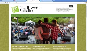 Northwest Folklife home page, June 3, 2013